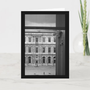 Through the window Le Louvre Paris Greeting Card