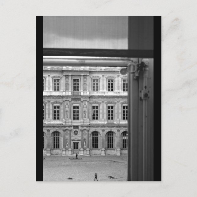 Through the window Le Louvre Paris Postcard (Front)