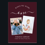 Through the Years Couple Photo Wedding Modern Tabl Table Number<br><div class="desc">Reminisce and have some fun with your wedding reception table numbers - These elegant simple table numbers give you the option to include a photograph of the the bride and groom at the same age as the table number, the bride and grooms name/s and the date of their wedding. The...</div>