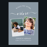 Through the Years Couple Photo Wedding Modern Tabl Table Number<br><div class="desc">Reminisce and have some fun with your wedding reception table numbers - These elegant simple table numbers give you the option to include a photograph of the the bride and groom at the same age as the table number, the bride and grooms name/s and the date of their wedding. The...</div>