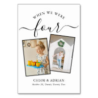 Through the Years Couple Photo Wedding Modern Tabl