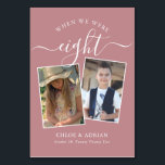 Through the Years Couple Photo Wedding Modern Tabl Table Number<br><div class="desc">Reminisce and have some fun with your wedding reception table numbers - These elegant simple table numbers give you the option to include a photograph of the the bride and groom at the same age as the table number, the bride and grooms name/s and the date of their wedding. The...</div>