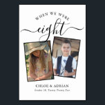 Through the Years Couple Photo Wedding Modern Tabl Table Number<br><div class="desc">Reminisce and have some fun with your wedding reception table numbers - These elegant simple table numbers give you the option to include a photograph of the the bride and groom at the same age as the table number, the bride and grooms name/s and the date of their wedding. The...</div>