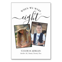 Through the Years Couple Photo Wedding Modern Tabl