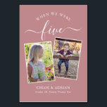 Through the Years Couple Photo Wedding Modern Table Number<br><div class="desc">Reminisce and have some fun with your wedding reception table numbers - These elegant simple table numbers give you the option to include a photograph of the the bride and groom at the same age as the table number, the bride and grooms name/s and the date of their wedding. The...</div>