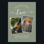 Through the Years Couple Photo Wedding Modern Table Number<br><div class="desc">Reminisce and have some fun with your wedding reception table numbers - These elegant simple table numbers give you the option to include a photograph of the the bride and groom at the same age as the table number, the bride and grooms name/s and the date of their wedding. The...</div>