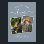 Through the Years Couple Photo Wedding Modern Table Number<br><div class="desc">Reminisce and have some fun with your wedding reception table numbers - These elegant simple table numbers give you the option to include a photograph of the the bride and groom at the same age as the table number, the bride and grooms name/s and the date of their wedding. The...</div>