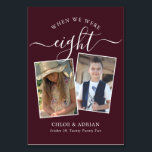 Through the Years Couple Photo Wedding Modern Table Number<br><div class="desc">Reminisce and have some fun with your wedding reception table numbers - These elegant simple table numbers give you the option to include a photograph of the the bride and groom at the same age as the table number, the bride and grooms name/s and the date of their wedding. The...</div>