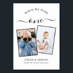 Through the Years Couple Photo Wedding Modern Table Number<br><div class="desc">Reminisce and have some fun with your wedding reception table numbers - These elegant simple table numbers give you the option to include a photograph of the the bride and groom at the same age as the table number, the bride and grooms name/s and the date of their wedding. The...</div>
