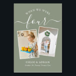 Through the Years Couple Photo Wedding Modern Table Number<br><div class="desc">Reminisce and have some fun with your wedding reception table numbers - These elegant simple table numbers give you the option to include a photograph of the the bride and groom at the same age as the table number, the bride and grooms name/s and the date of their wedding. The...</div>