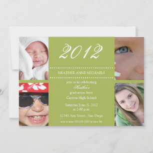Through the Years Graduation Invitation-olive Invitation