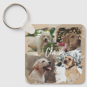 Through the Years Pet Photo Collage Key Ring