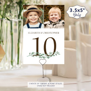 Through The Years Photos Wedding Table Number Sign