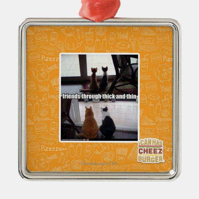 Through thick and thin metal tree decoration (Front)