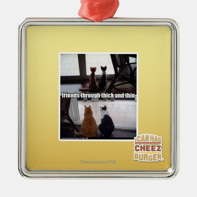 Through thick and thin metal tree decoration (Front)