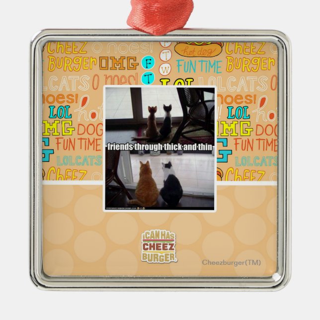 Through thick and thin metal tree decoration (Front)