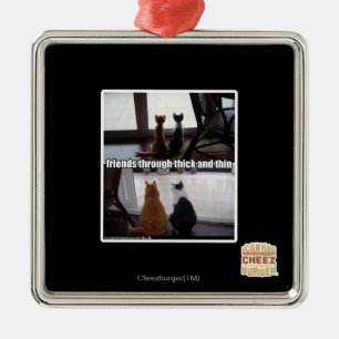 Through thick and thin metal tree decoration