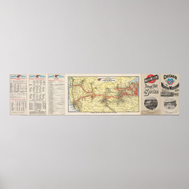 Through train service from Chicago Poster (Front)