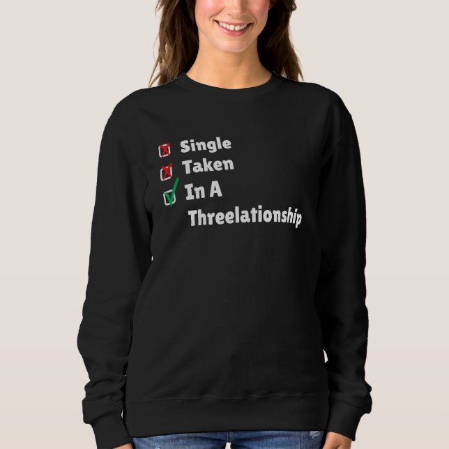 Throuple Relationship Polyamory Pride LGBT Funny P Sweatshirt (Front)