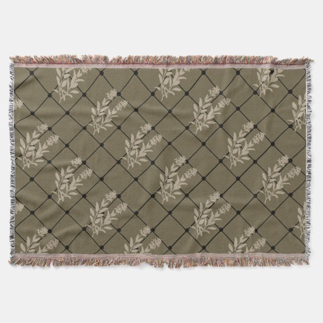Throw Blanket, Brown Sage design (Front)