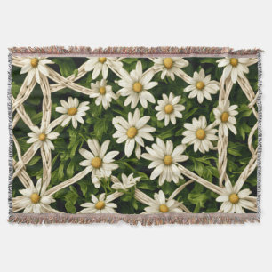 Throw Blanket Eternal Blossom Wicker Weave Throw