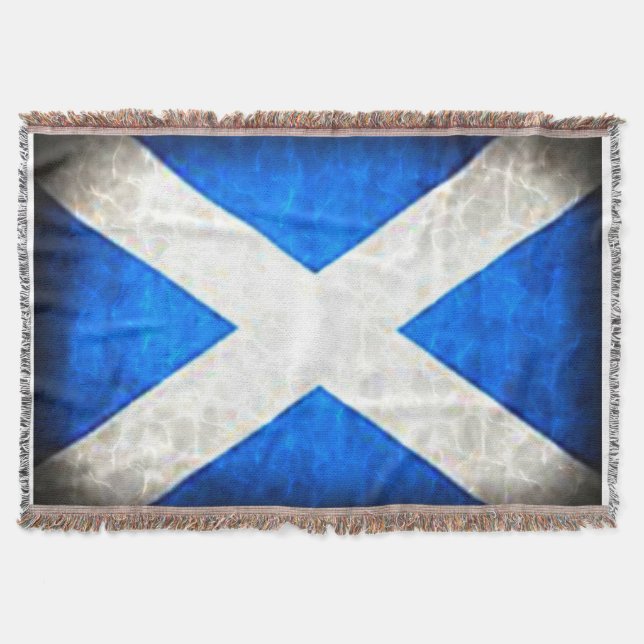 Throw Blanket. Flag of Scotland. (Front)