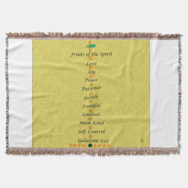 Throw Blanket   Fruits of the Spirit  (Front)