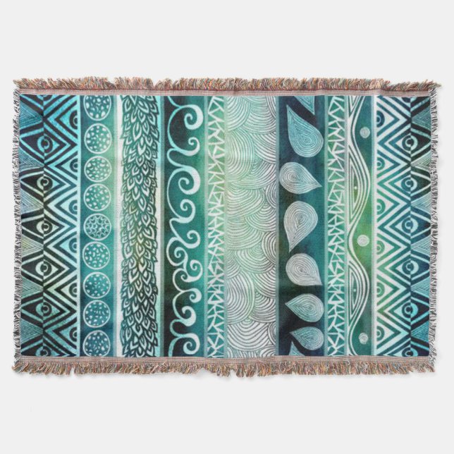 Throw Blanket/Indie Pattern Blanket (Front)