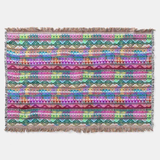 Throw Blanket/Native American Print Blanket (Front)