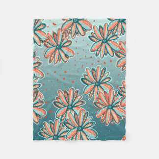 Throw Blanket, Orange Blossoms by Lisa Casineau Fleece Blanket