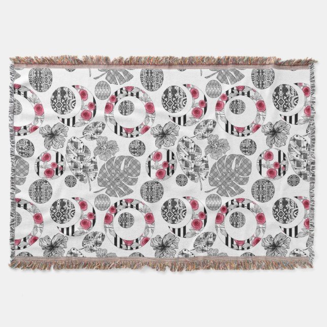 Throw Blanket , Red and Black, Quilting ,Patchwork (Front)