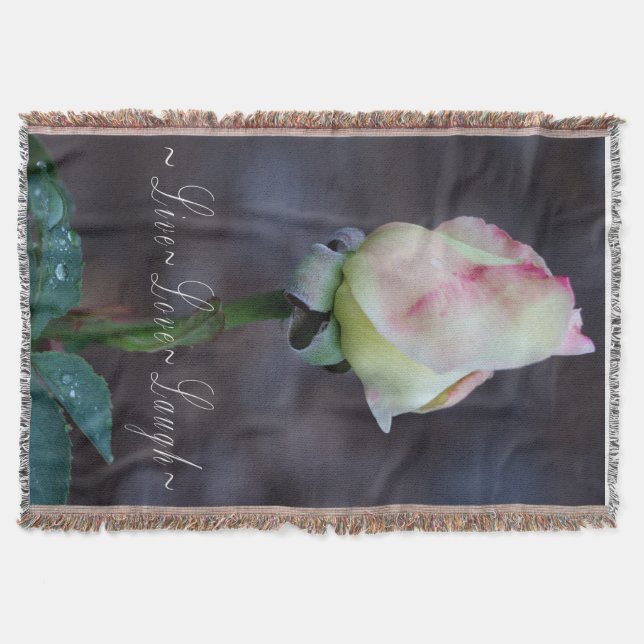 Throw Blanket/Red & Yellow Rose Bud Blanket (Front)