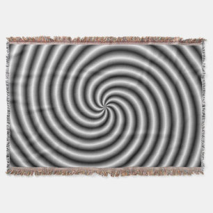 Throw Blanket The Swirl in Black and White