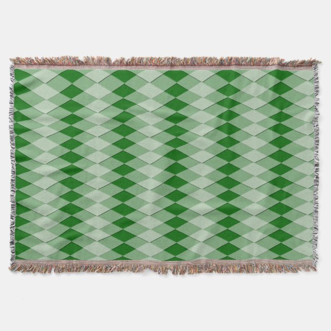 Throw Blanket - Vertical Argyle Pattern (Front)