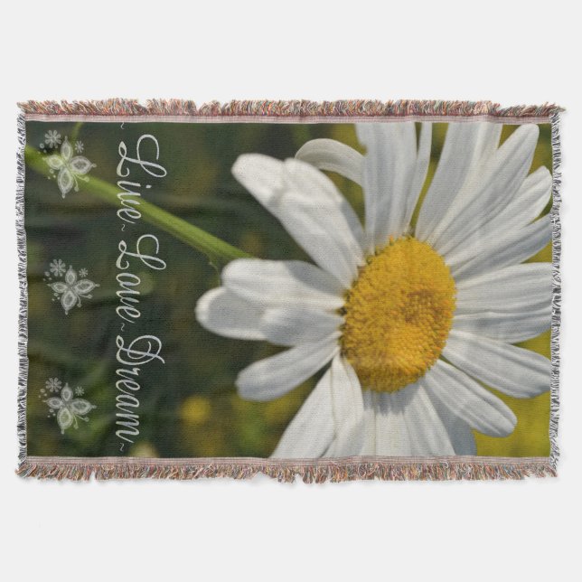 Throw Blanket/White Daisy Blanket (Front)