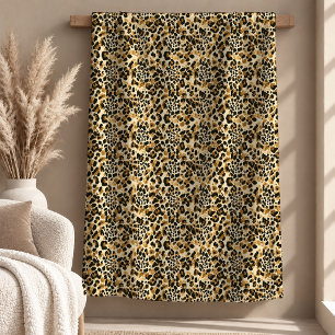 Throw Blanket With Leopard Skin Print Cozy Decor