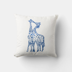 Throw Cushion Giraffes Art