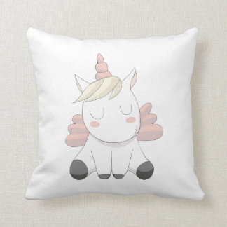 Throw cushion unicorn print