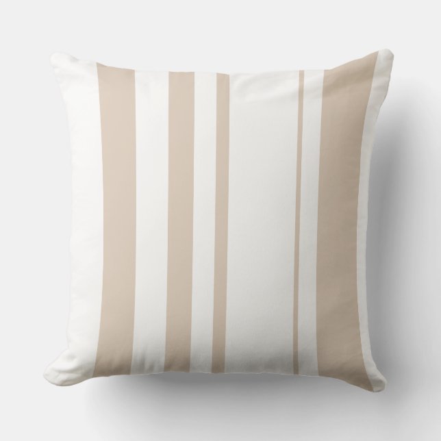 Throw Cushions - Strip Beige (Front)