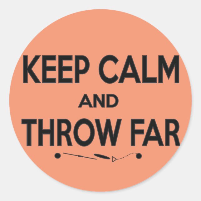 Throw Far, Shot Put Discus Hammer Throw Sticker (Front)