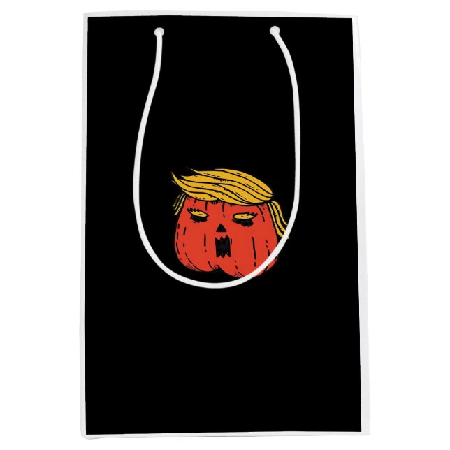 Throw Him Out Like A Pumpkin Trumpkin Halloween El Medium Gift Bag (Front)