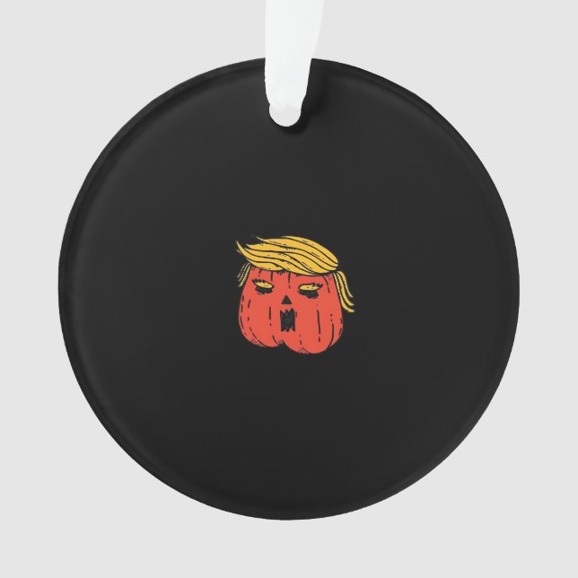 Throw Him Out Like A Pumpkin Trumpkin Halloween El Ornament (Front)