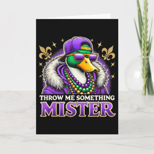 Throw Me Something Mister Mardi Gras Duck Festival Card