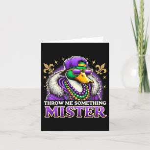 Throw Me Something Mister Mardi Gras Duck Festival Card