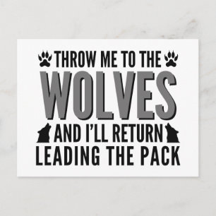 Throw Me To The Wolves Postcard