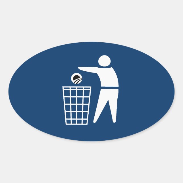 THROW OBAMA OUT OVAL STICKER (Front)