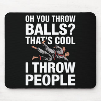 Throw People Martial Arts Karate Yudo Funny Jiu Mouse Mat