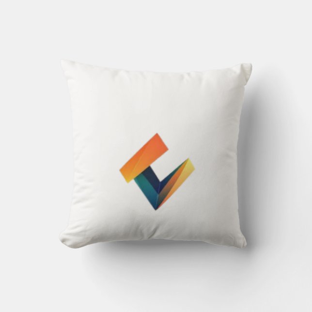 Throw Pillow 16" x 16" logo designe (Front)