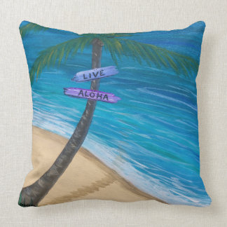 Throw Pillow 20x20 Reversible Maui Turtle/Beach