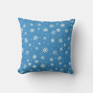 Throw Pillow a snow crystal pattern
